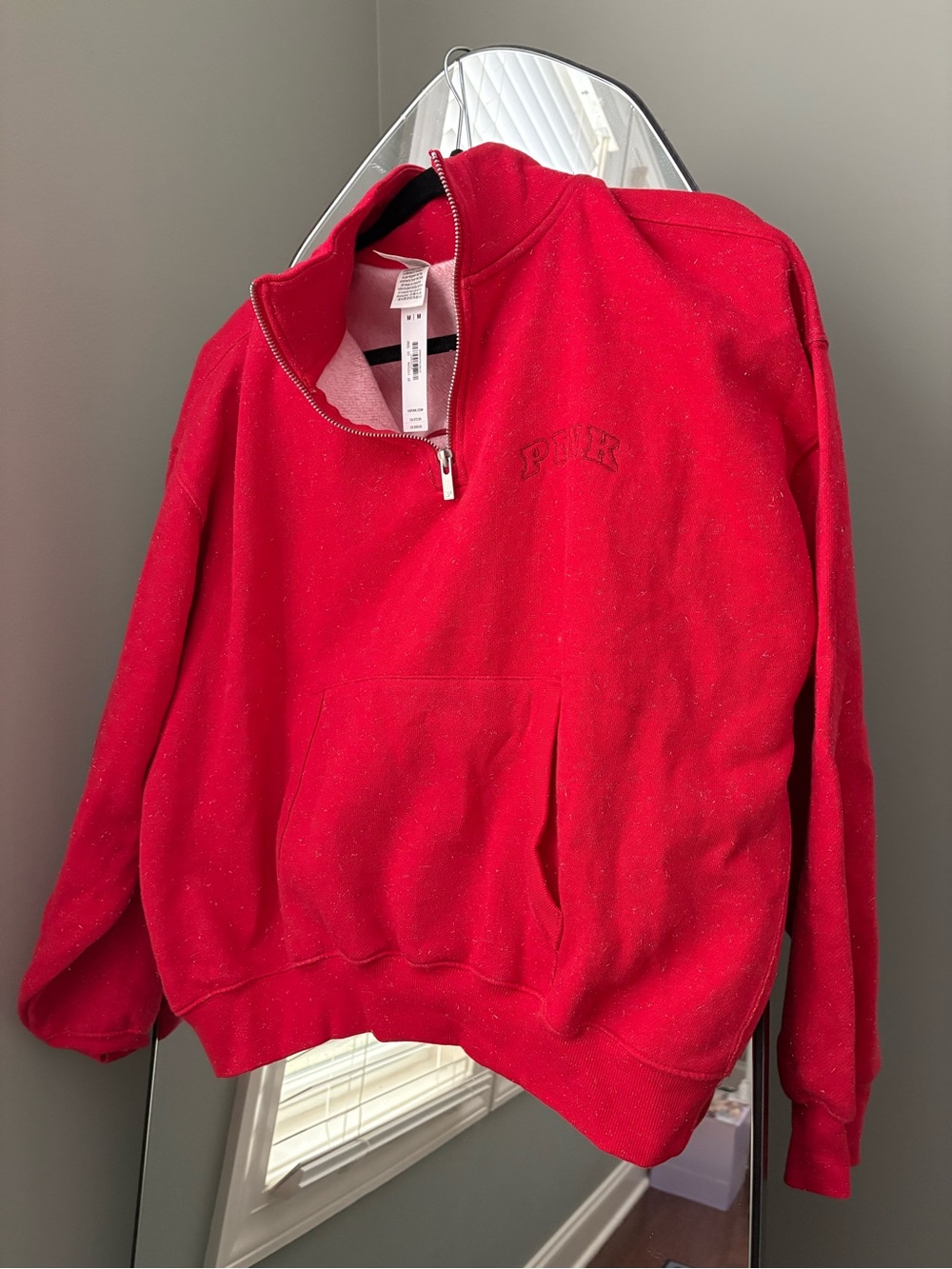 NWT Pink Victoria’s Secret Quarter Zip Pullover